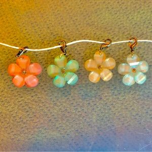 Badge keychains! Flower with center diamond